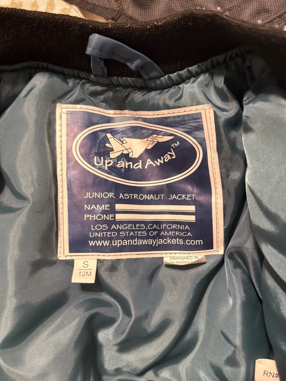 Up and Away Baby Boy Girl Blue Bomber Space Shuttle Junior Astronaut Jacket 12mo
